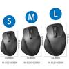 Elecom Wireless Mouse (Receiver Included), Medium Size, 5 Buttons (Back and Forward Buttons), Blue LED, Perfect Grip, Black, M-XGM10DBBK
