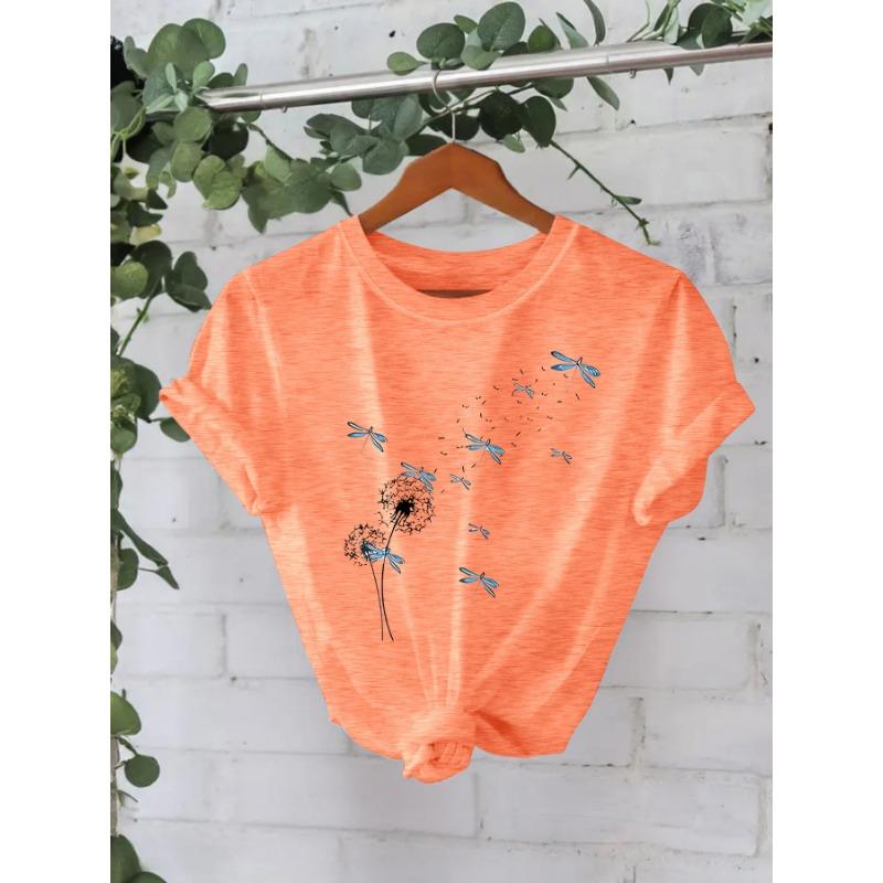 Dandelion Summer New Short-sleeved Women's Fashion T-shirt
