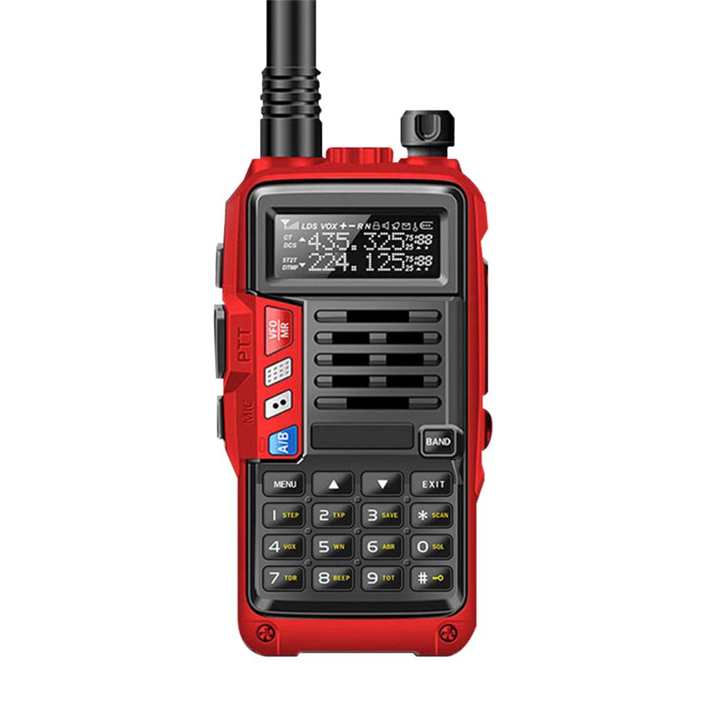 BAOFENG UV S9 III Handheld Walkie Talkie Tri Band 10W Ham Radio 2 Antenna 10KM Long Range VOX Function 128CH Red, EU