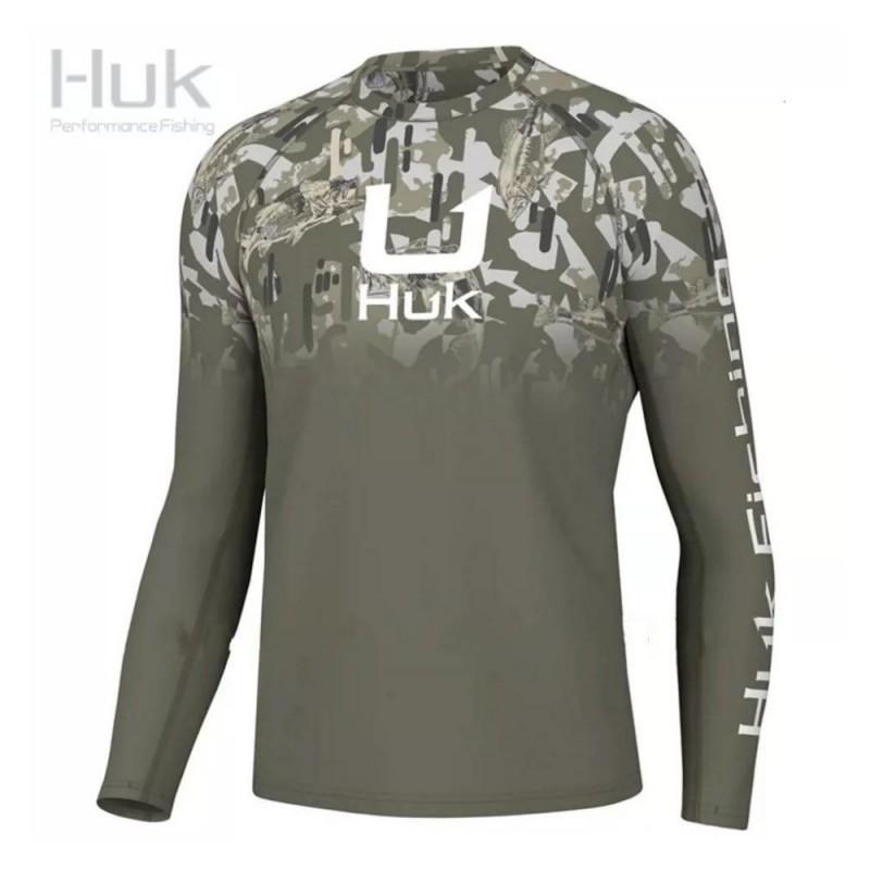 Mens Quick-Dry UV Protection Fishing Shirt Long Sleeve Breathable Bamboo Fiber Outdoor Sport Top Summer