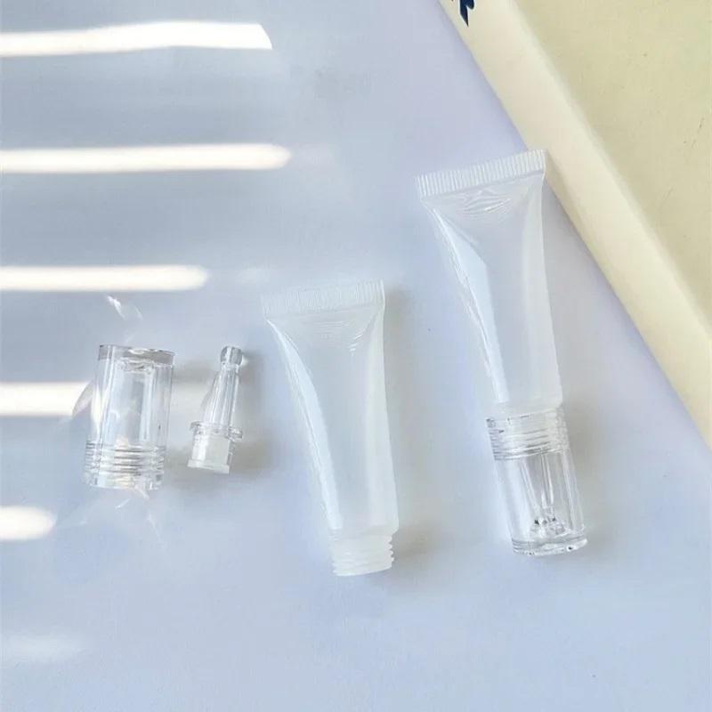 1pc 10/15ml Cosmetic Soft Tubes Hyaluronic Acid Dropper Empty Bottle Sunscreen Cream Lotion Liquid Foundation Refillable Bottles
