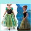 Robe de Cosplay Élégante Reine Anna de Frozen pour Fille avec Accessoires