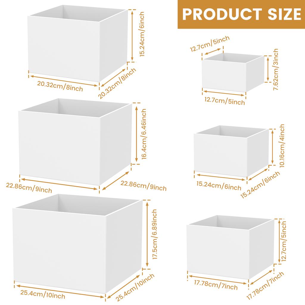 3/6Pcs Acrylic Buffet Riser Food Display Stands Stackable Table Dessert Cake Party Buffet Display Decorating Box
