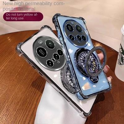 Luxus Gyro Halter Hülle Für Xiaomi 15 Ultra 14T 13T Pro 11 Lite POCO F7 F6 F5 X7 X6 PRO Stoßfeste Bumper Schale TPU Weiche Hülle