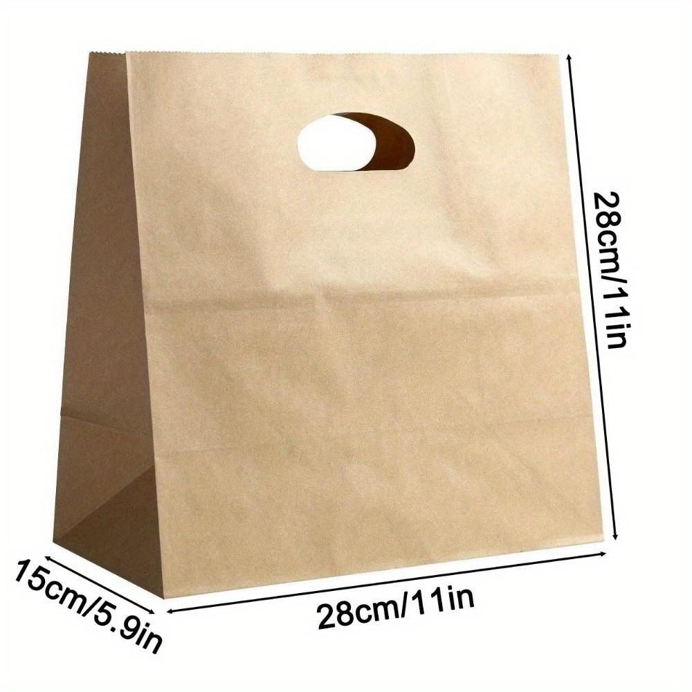 25pcs Kraft Paper Bags with Handles Tote Bag for Wedding Shower Gift Shopping Takeout Restaurants Gift Bags Treat Bags for Birthdays Parties Holidays