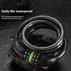 Combination Bicycle Cable Lock-5-Digit Winding Security Reset Cable Lock Bicycle Padlock Anti-Theft Accessories