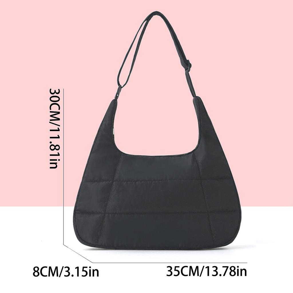 Casual Large-Capacity Bag Women'S Fleece Underarm Bag Simple One-Shoulder Messenger Tote Bag