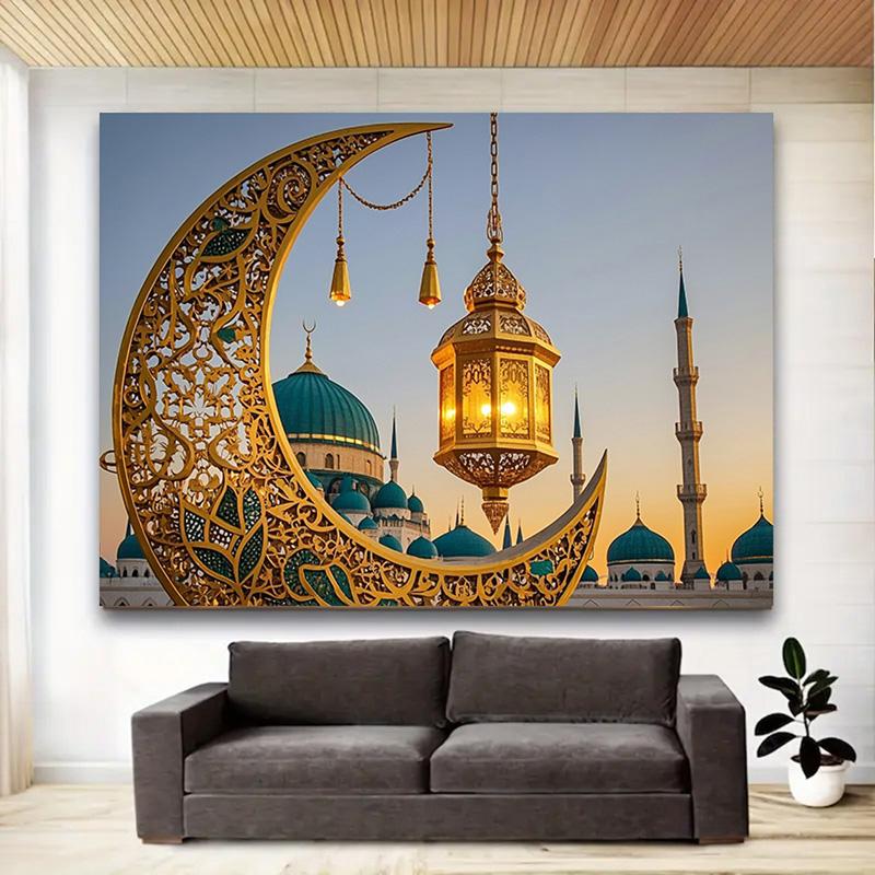 Frohes EID Al Adha Ramadan-Feste Moschee Mond Laterne Islamisch Mubarak Gläubige Porträtfotografie Hintergrund Foto-Requisiten