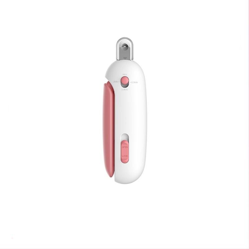 

Ножницы-толкатели для собак и кошек, которые можно отрегулировать, ножницы с круглым отверстием, ножницы для ногтей, не повреждают линию крови, безопасные ножницы для слепых швов розовый