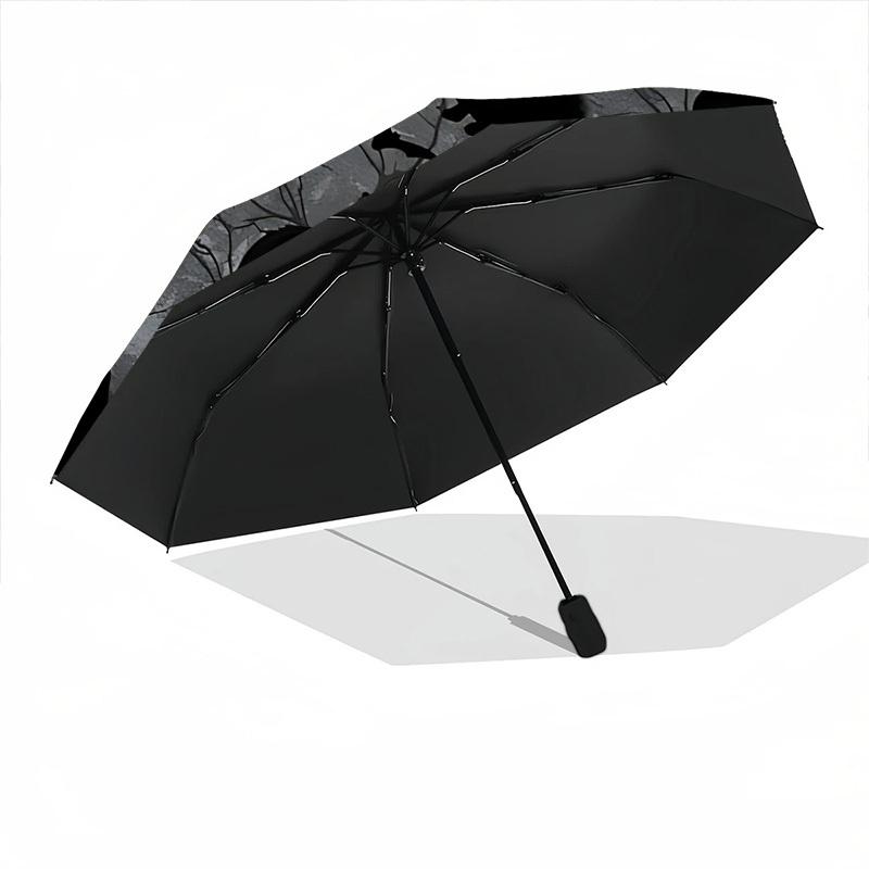 1pc Moon Cats Fashionable Automatic Opening/Closing Folding Umbrella with 8 Bones, Windproof Portable, Daily Use308