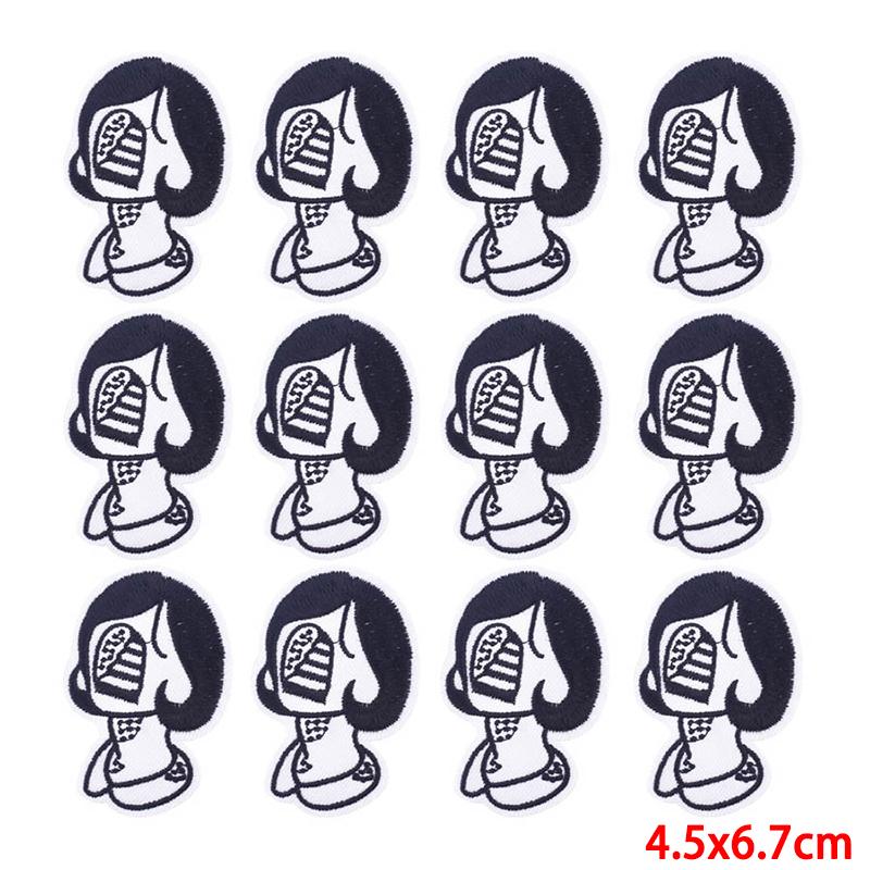 10 Pcs/lot Wholesale Embroidery Patch Iron On Patches For Clothing Patches On Clothes Jackets Decor Applique Sew Supplies