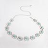 Ladies Turquoise Geometric Vintage Metal Waist Chain With Eye Design For Stylish Women