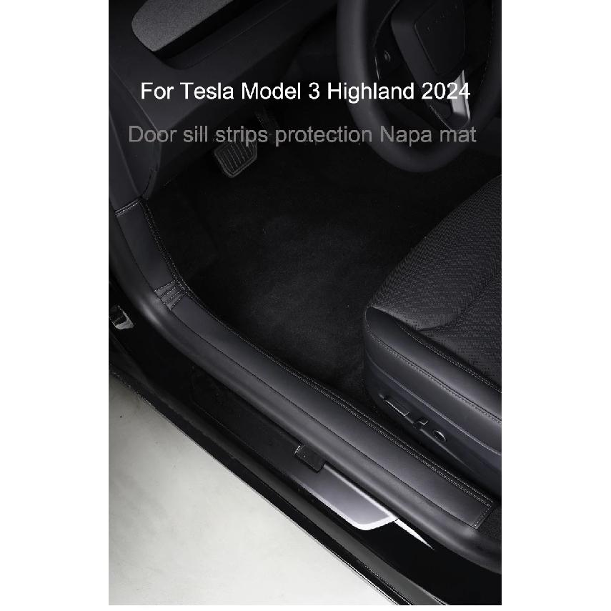 For Tesla Model 3 Highland Door Sill Protection Cover Mat Model 3+ Door Threshold Protect Anti-kick Pad Non-destructive Install