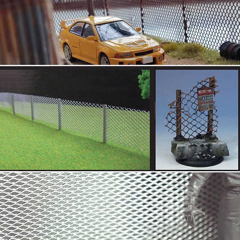 1Pcs 10*24Cm Miniature Metal Mesh Ho Railway Train Barbed Wire Fence Tank Model Filter Mesh Diy Model Making Kits For Diorama