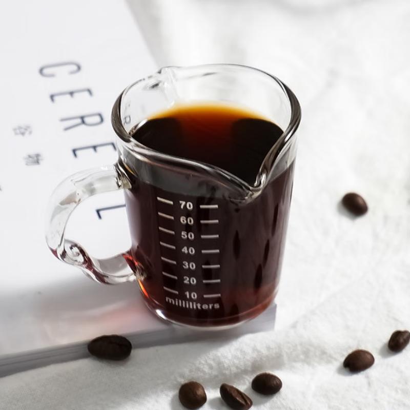Shangqi 70ml Heat-Resistant Double Spout Glass Measuring Cup (Set of 2)
