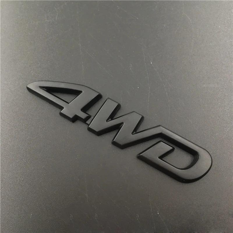 1 szt. Chromowane Metalowe Litery Logo Samochodu 3D 4WD Błotnik Samochodu Boczny Tylny Bagażnik Emblemat Odznaka Naklejki