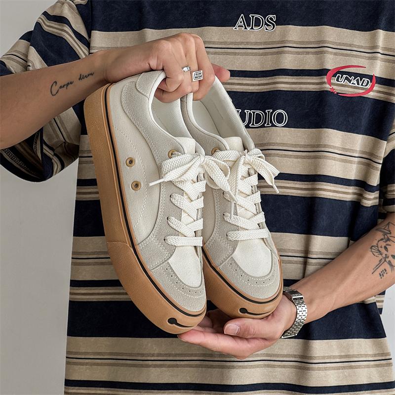 Fashion Hot Classic Black Men Canvas Shoes Fashion Lace-up Men's Vulcanized Shoes Breathable Skateboard Canvas Sneakers Man Espadrille