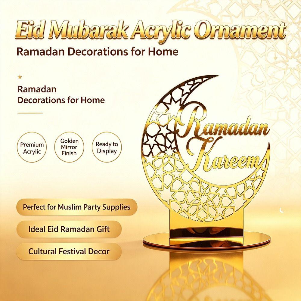 Middle Eastern Style Ramadan Decorations Eid Mubarak Acrylic Ornament  Cultural Festival Decor
