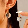 Elegant Women's Glass Ball Earrings with Bubble Inspire Pendant for Sensitive Ears Versatile Gift