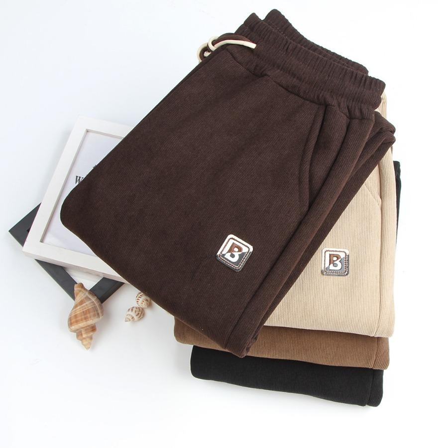 Fall and Winter Models Padded Drawstring Leggings Women's Pants Sweatpants Drawstring Large Version of The Casual Pants Sweatpants