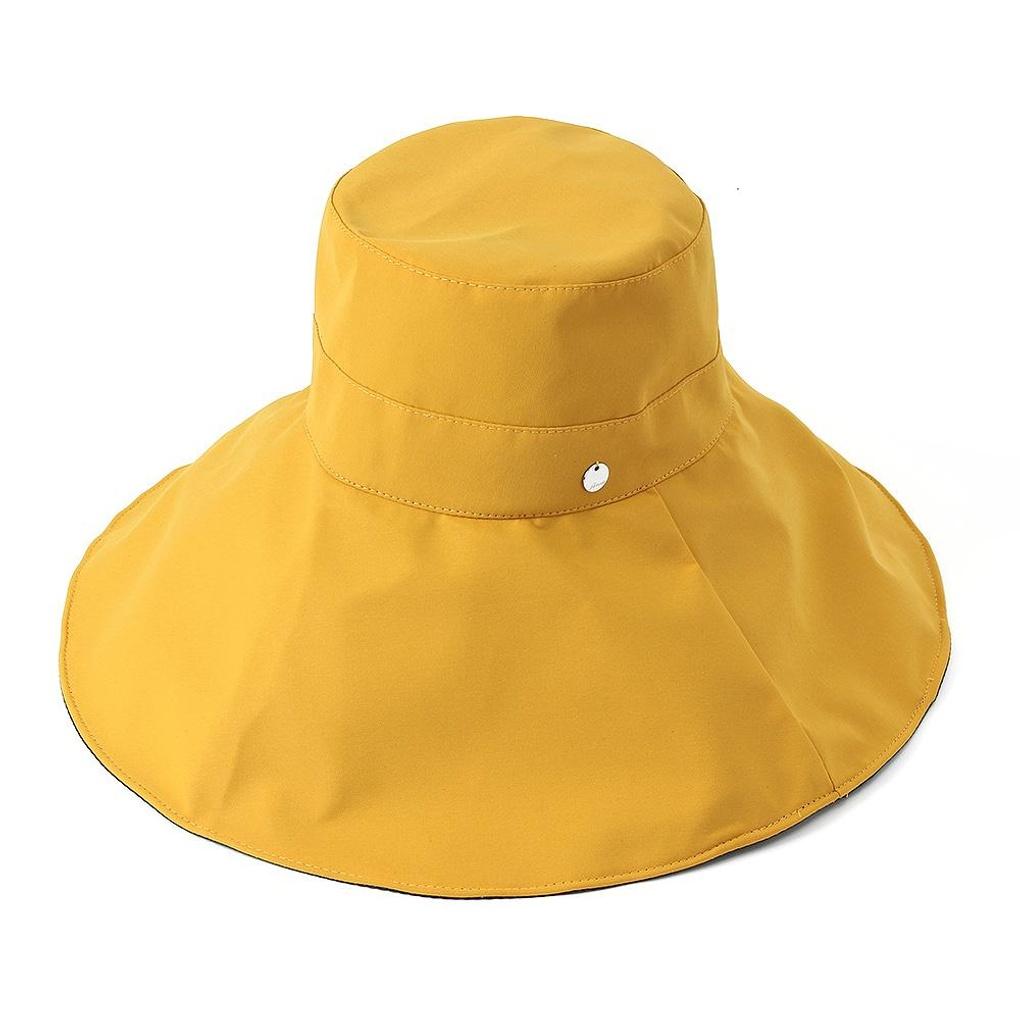 UV-blocking blackout bucket hat (mustard) wide-brimmed hat
