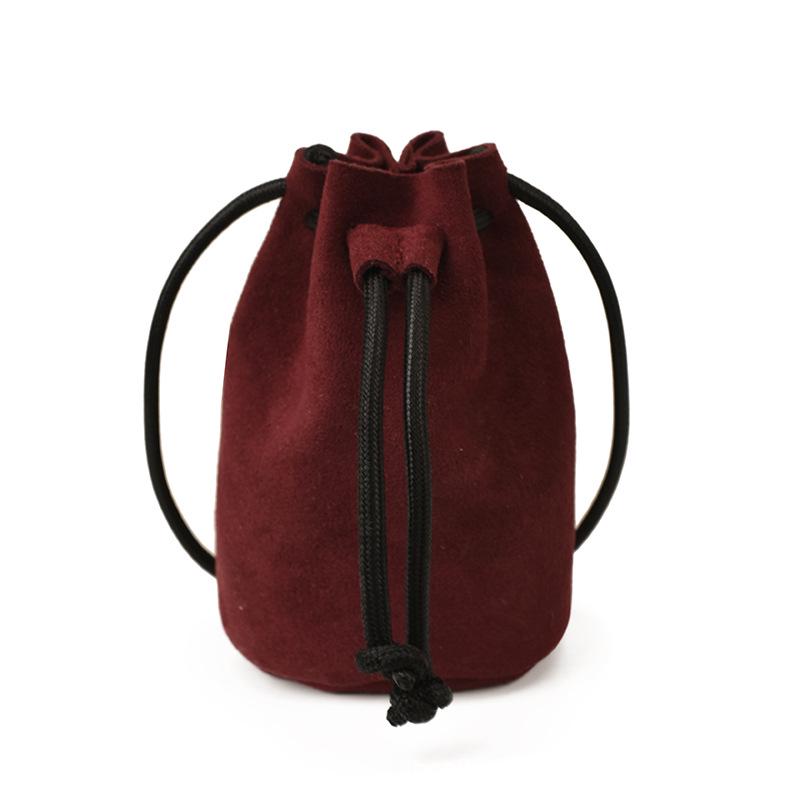 

Мини-сумка-ведро в корейском стиле, ретро, на завязке, для девочек - Матовая сумка через плечо, трендовая на осень/зиму 2025 красный