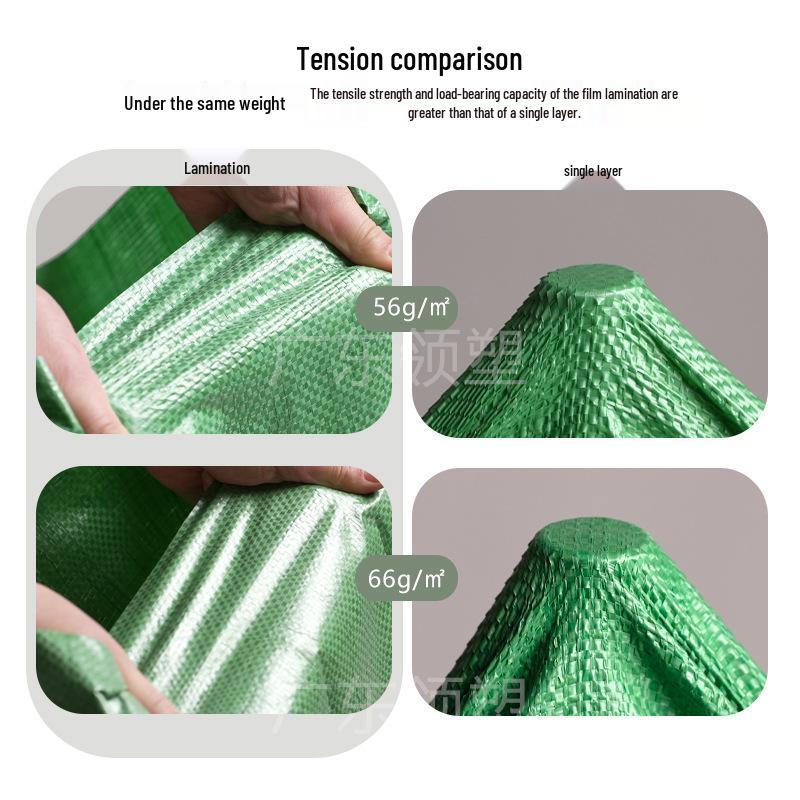 Gray-Green Waterproof Woven Burlap Bag - Thick, Large, Snake Skin Pattern for Clothing Logistics