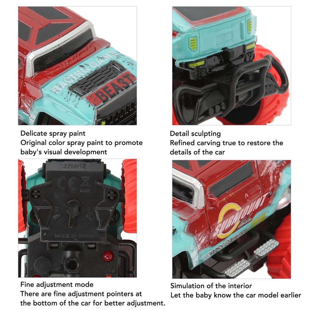 1Celsius43 Scale RC Car 4 Channel Burrs Rubber Tires Plastic Metal Electric RC Car Toy for Kids Aged 3