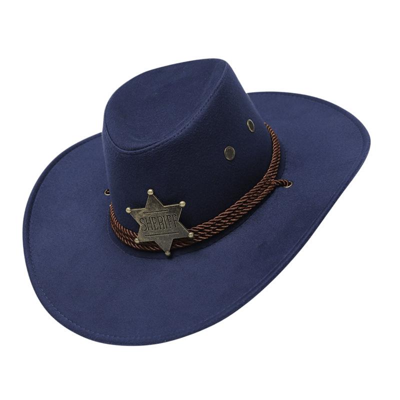 American western cowboy hat children's outdoor sunshade big brim riding hat showing face small retro sunscreen hat