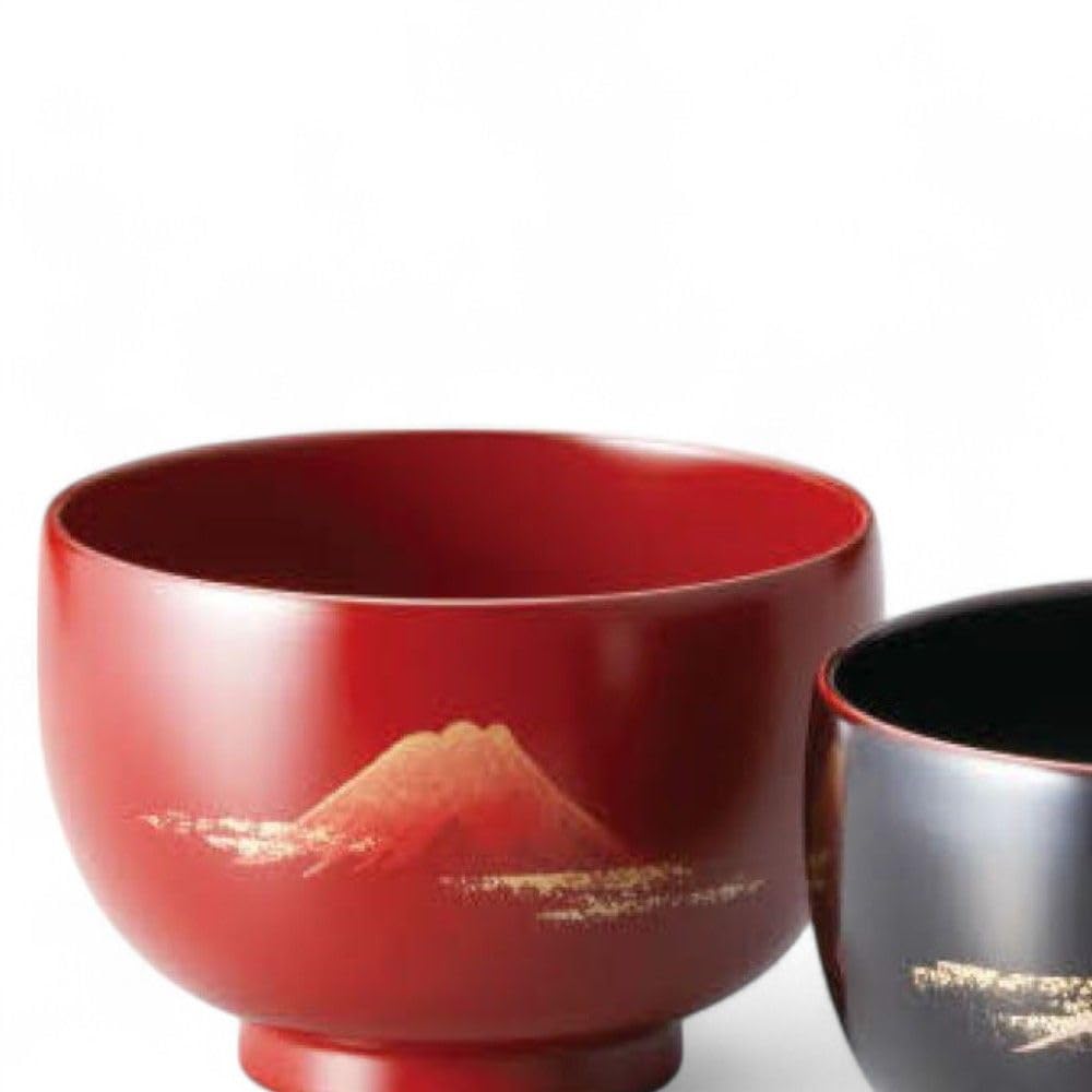 Set of 2 Lacquerware Made In J-kitchens Bowls, Hand-Painted, Japan, PID-529197