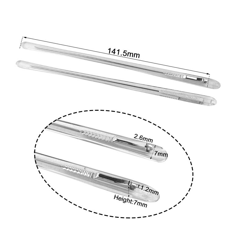 10pairs(20pcs) Transparent Width 7mm Acetate Eyeglasses Temple Glasses Spring Leg For Repair Accessory AT05 Transparent