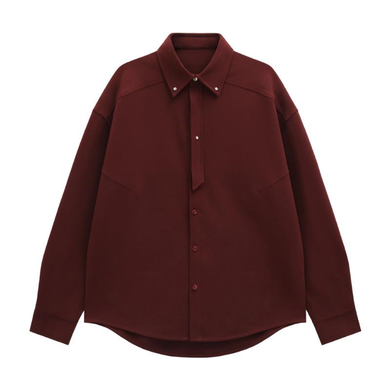 Men Solid Color Button Down Long Sleeve Shirt Casual Loose Fit Business Lightweight Daily Top
