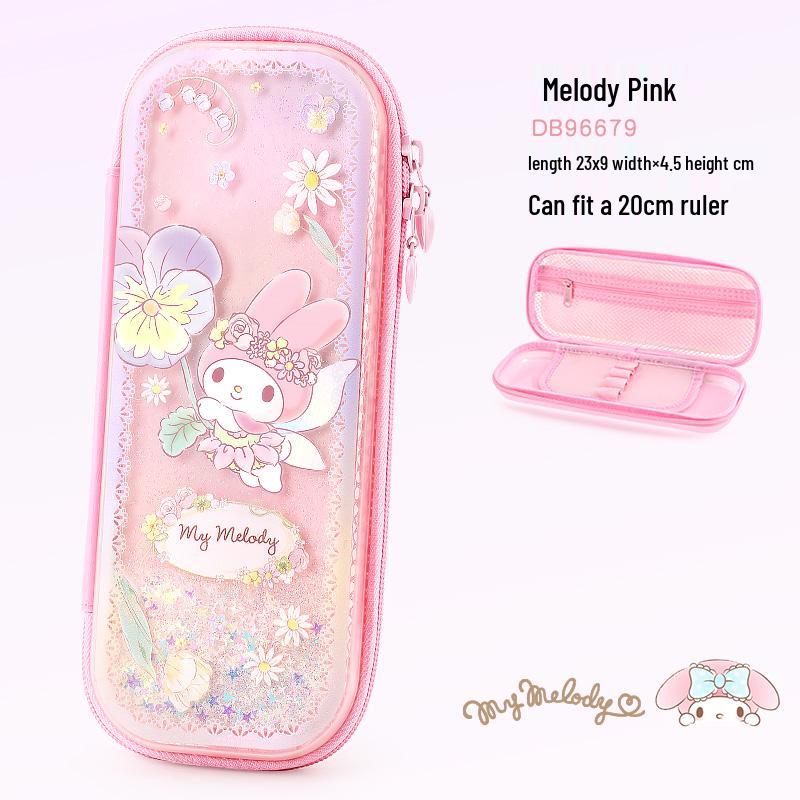 Kuromi and Cinnamoroll Quicksand Pencil Case for Elementary School Girls