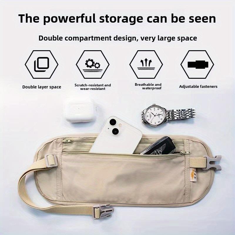 Waist Pouch for Travel,Hidden Passport Holder&Money Belt - Anti-Theft,Slim & Breathable for International Trips & Outdoor Safety