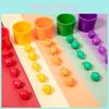 Color Wooden Recognition Fruit Vegetable Sorting Cup Educational Children Toy