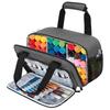 Farbenaufbewahrungskoffer Acrylfarben-Tragetasche für bis zu 50 Flaschen Aquarellfarben-Tragetasche Künstler-Kunstbedarfs-Organizer