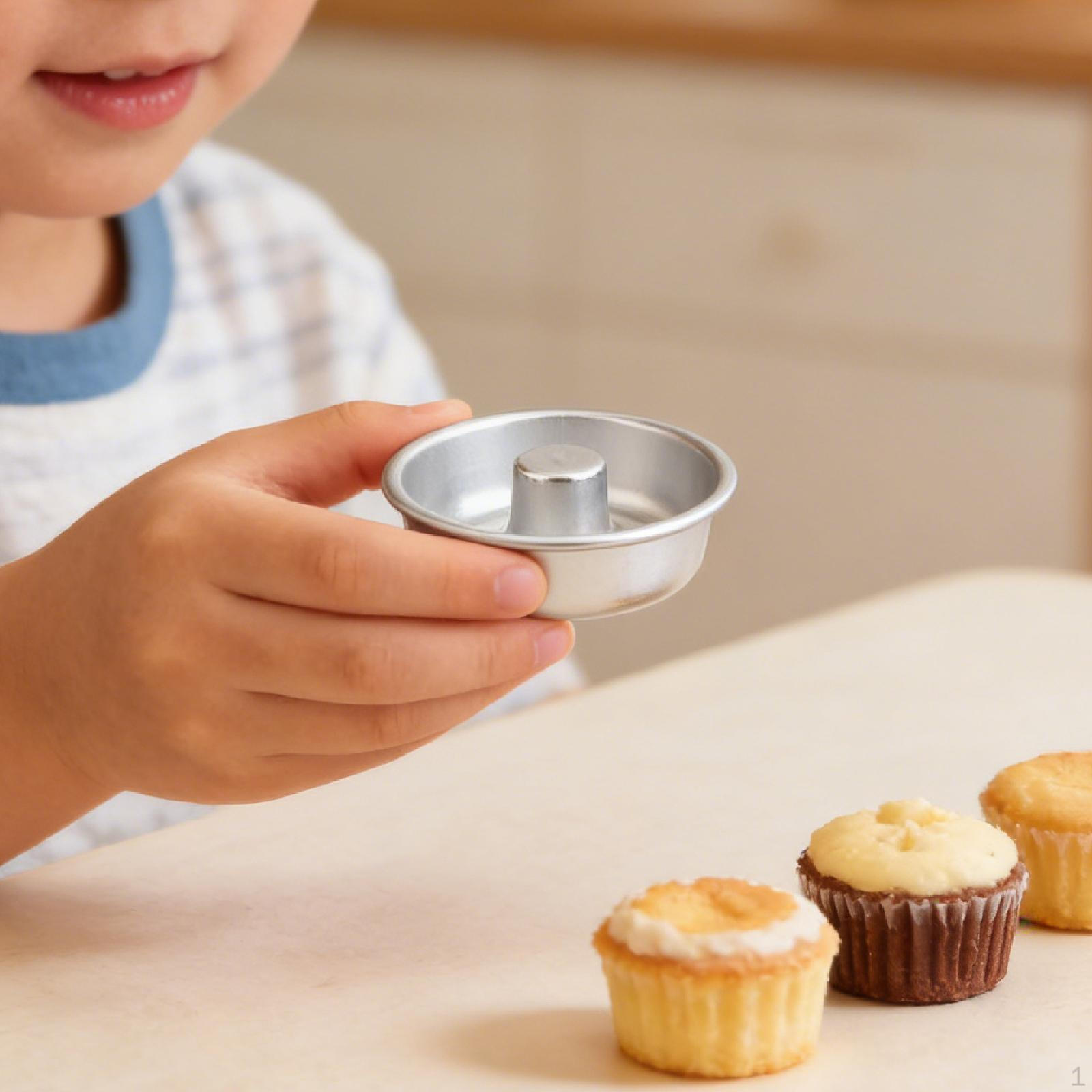 

Baking Pan Donut Model Cake Caramel Puddings Reusable Doughnut Easy to Use Decorative Portable