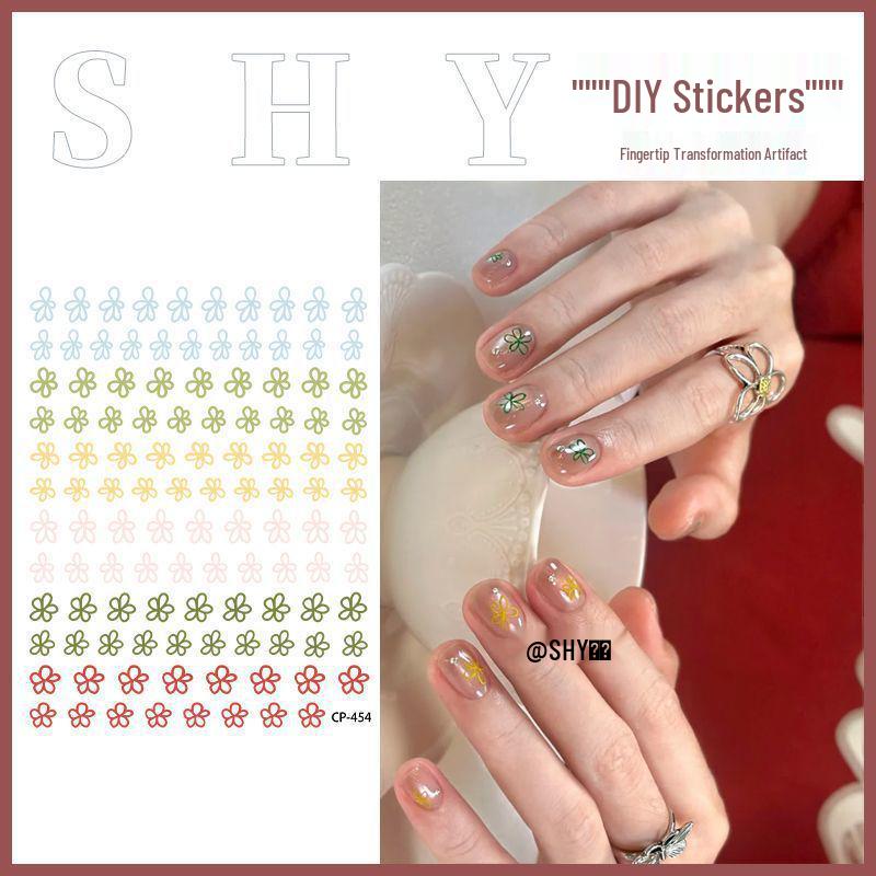 3D Colorful Lucky Clover Nail Art Stickers - Fresh, Thin, and Durable Colorful Lucky Clover [1 Sheet]