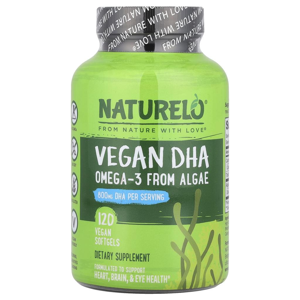 Vegan Dha, Algae Omega-3, 800Mg, 120 Vegan Softgels (400Mg per Softgel)