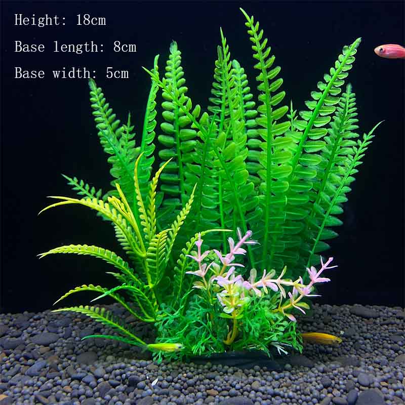 Künstliche Unterwasser-Pflanzen aus Kunststoff für Aquarien, Aquarien, gefälschte Sträucher, grünes Wasser, Gras, Betrachtungssimulation, Dekoration