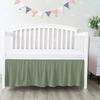 Silentnight 100% Egyptian Cotton Crib Skirt / Dust Ruffle Ð High Thread Count, Soft & Breathable, Ruffled Nursery Bedding for Cribs & Toddler Beds