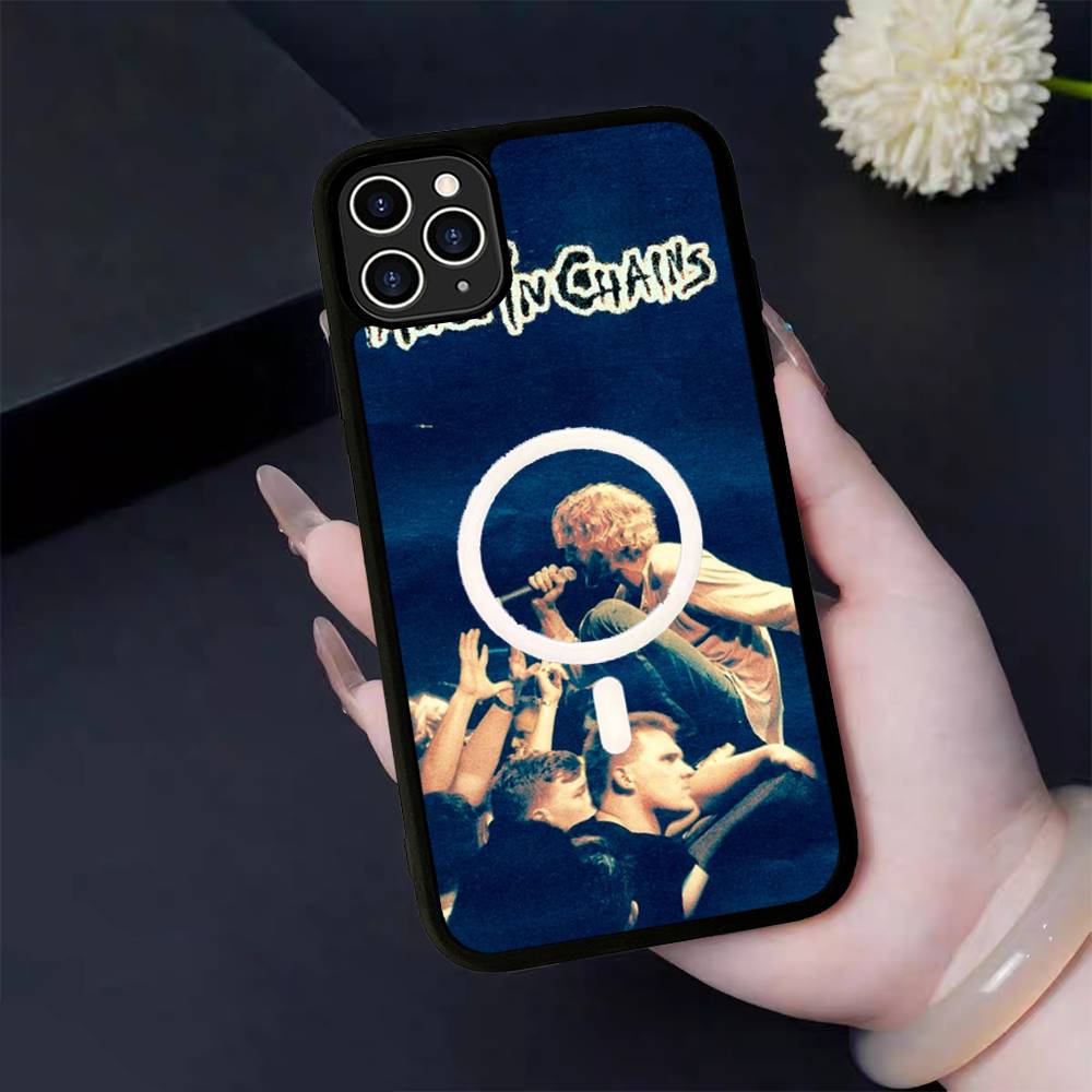 Retro Band A-Alice In C-Chains For Magsafe Magnetic Wireless Phone Case For IPhone 11 12 13 14 15 16 17 Pro Max Plus Cover