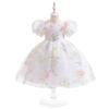 Girls' Dress  Puff Sleeve Princess Dress Children's Floral Dress Mesh Fluffy Dress