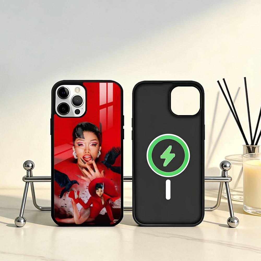 

Cardi Singer B-B Rapper Phone Case For iPhone17,16,15,14,13,12,11 Plus,Pro Max Magnetic For Magsafe Wireless Charging iphone16e