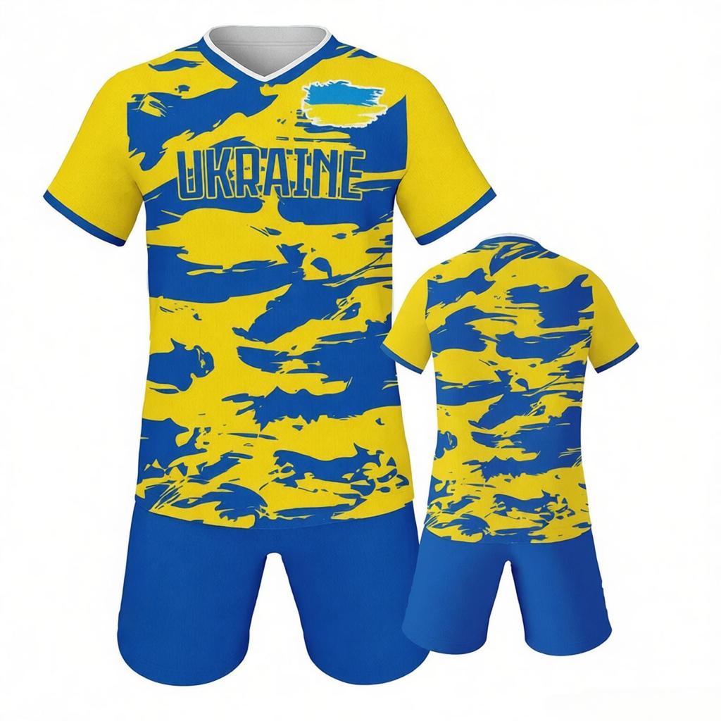 Ukraine Soccer Jersey Football Shirt Youth Team Training Sportswear