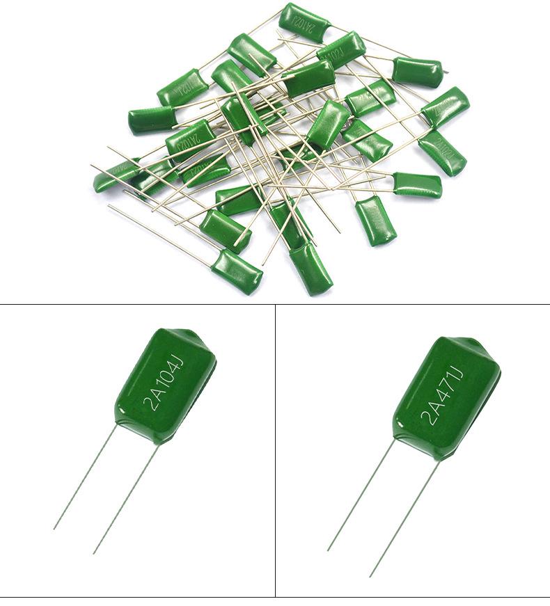 High Voltage 630V Polyester Film Capacitor 2J102J for High Frequency