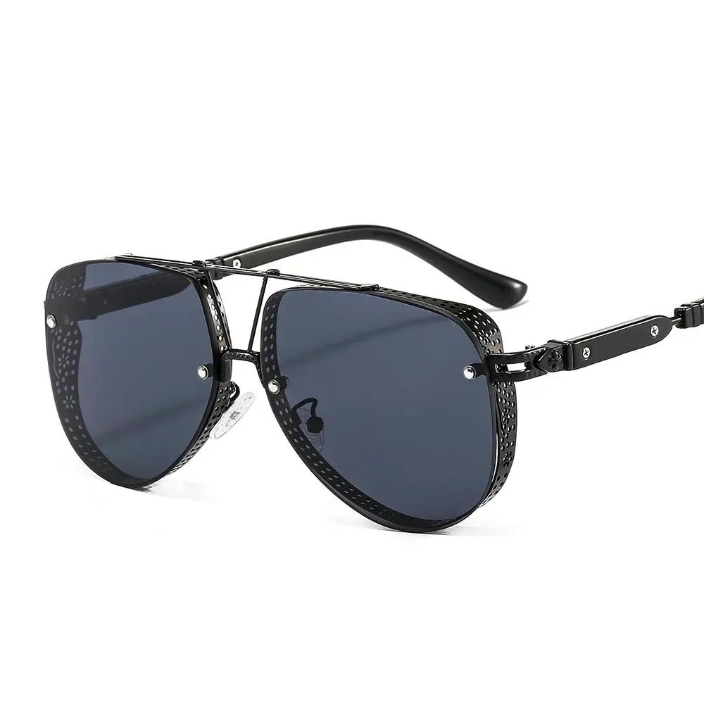 Oval Sunglasses Men Women Luxury Trend Designer Metal Alloy Frame Men Sunglasses Lunettes De Soleil Homme Oculos