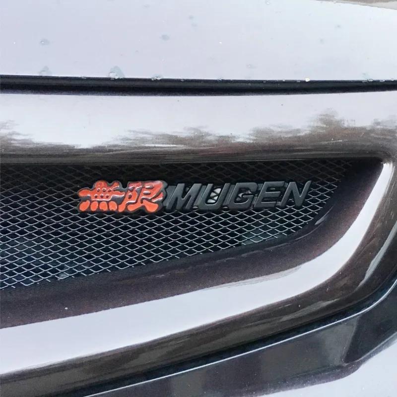 1Pc 3D Metal Mugen Logo Front Grill Rear Trunk Car Emblem Badge Sticker Decal For Accord Civic CRV Crosstour HRV City Jazz