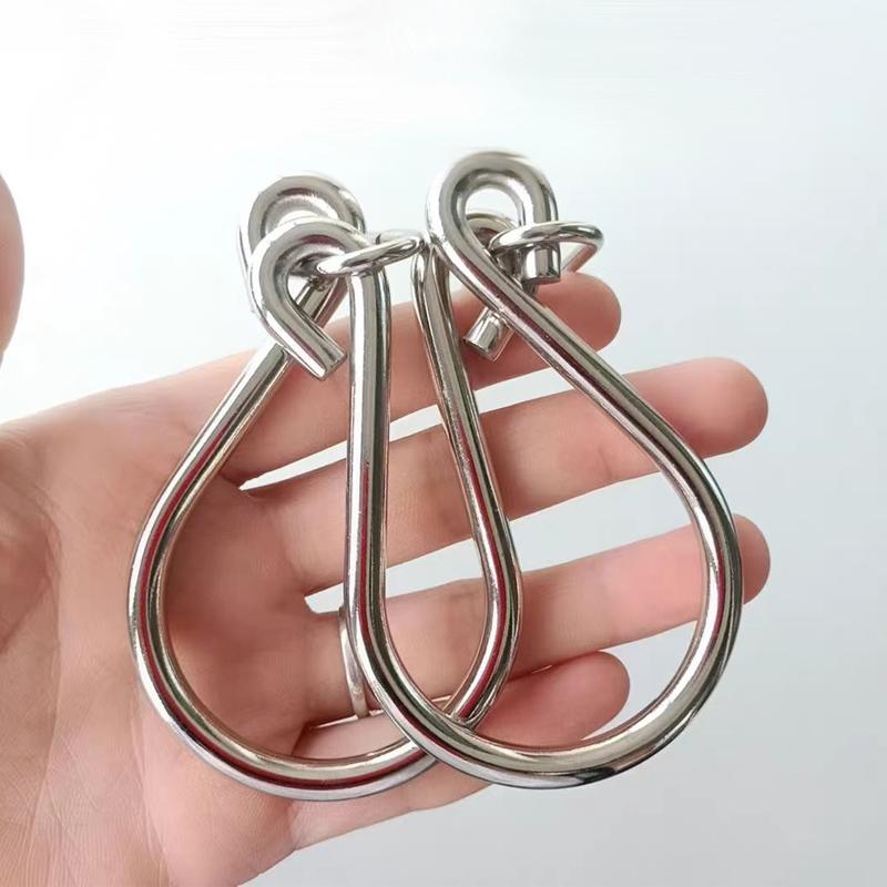 Classic Horseshoe Lock Puzzle Ring Solution Metal Brain Teasers for Kids Adults IQ Test Disentanglement Educational Toys