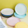 23cm Wheat Straw Plate 8-color Plate Wheat Straw Hotel Vegetable Fruit Plate Stackable Unbreakable Reusable BPA Free Tableware